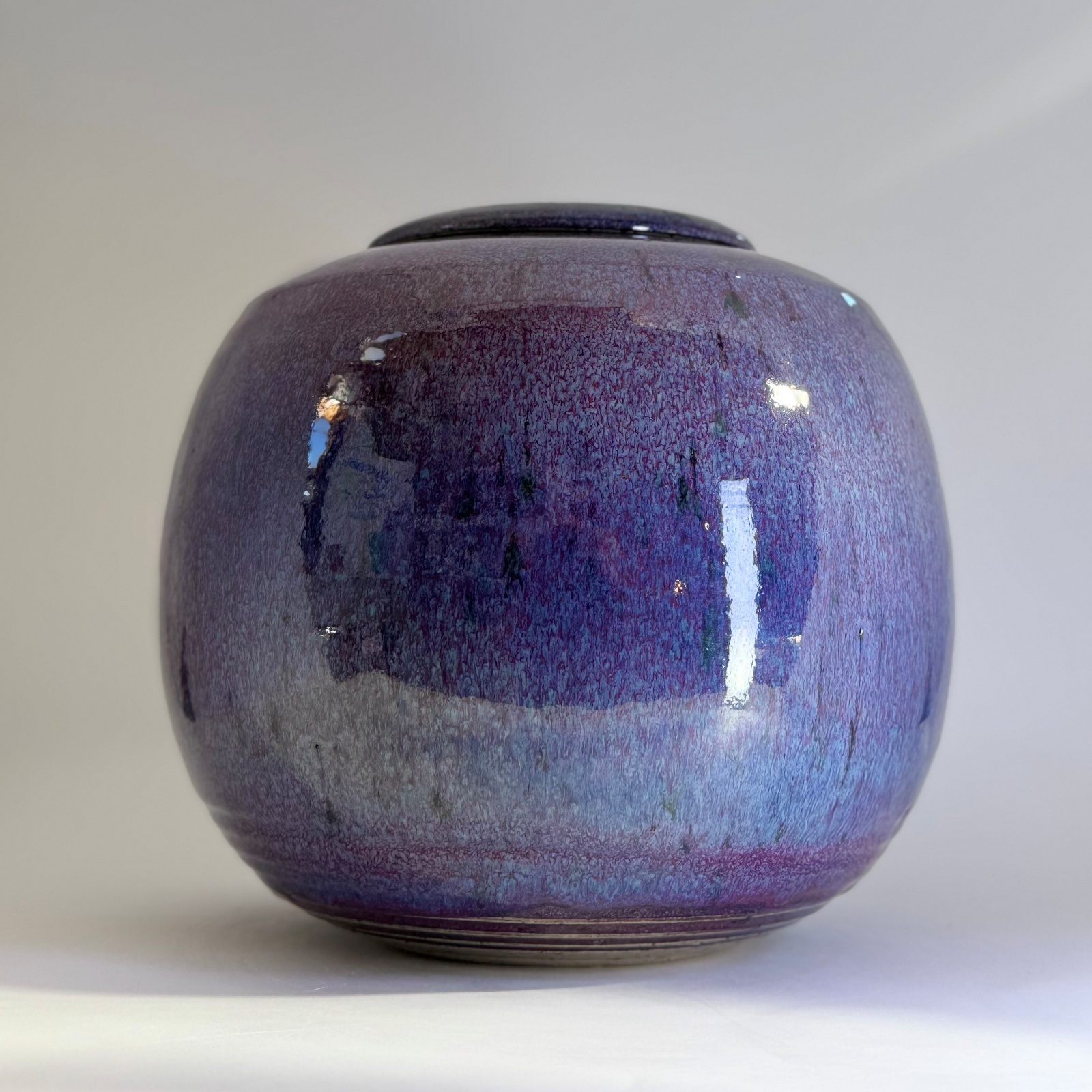 Nebula - Large Cremation Urn 3300gm (1.1) Nebula 3300ml cremation urn side view showing rich purple to blue gradient with cosmic effect