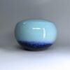Oasis 2300ml cremation urn showing turquoise to deep blue ombre glaze transition