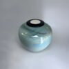 Seagem - Medium Cremation Urn 2500ml (6) Seagem memorial urn with tealight candle holder showing sea green and blue layered glaze